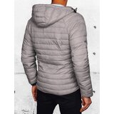 DStreet Men's Transitional Quilted Jacket Light Grey Cene