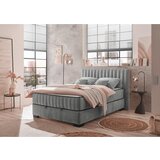 MID.YOU POSTELJA Z VZMETNICO 140 cm x 200 cm , tekstil, leseni material antracit | Shoptok.si