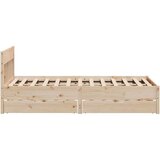 vidaXL Okvir kreveta bez madraca 140 x 190 cm od masivne borovine | shoptok.hr