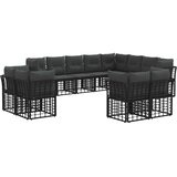  Zunanja garnitura za sedenje 12 pcs Črna in Temno siva, (5000270907) | Shoptok.si