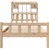 vidaXL Knjižna postelja brez vzmetnice 100x200 cm trdna borovina | Shoptok.si
