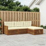  Set vanjskih sofa Prirodna i krem 249 x 162,5 x 73 cm | shoptok.hr