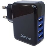 X Wave H44 USB brzi ZIDNI punjac za mobilne,tablete,4xUSB-4A/3,1A/2,1A/1A crni | Eponuda.com