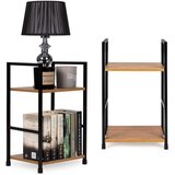Modern Home Drvena polica sa dva nivoa, loft wild oak | ePonuda.com