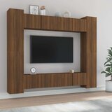  Komplet TV omaric 8-delni rjav hrast konstruiran les, (20733050) Cene
