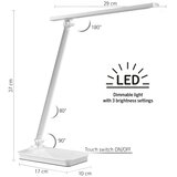  ONLI - LED prigušiva stona lampa sa USB portom DESKI LED/7W/230V 4000K bela | Eponuda.com