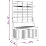  Kutija za pohranu s rešetkom 99x50x160 cm masivno drvo bagrema | shoptok.hr