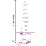  Metalno božićno drvce s drvenom bazom crno 210 cm | Eponuda.com