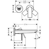 Hansgrohe Rebis E ugradna slavina za umivaonik izliv 20cm crna mat 72568670 | Eponuda.com