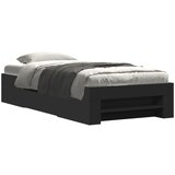  Okvir za krevet crni 90 x 190 cm od konstruiranog drva | shoptok.hr
