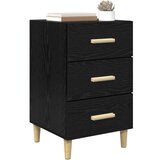 vidaXL Nočna omarica Črni hrast 40 x 40 x 66 cm Konstruiran les | Shoptok.si