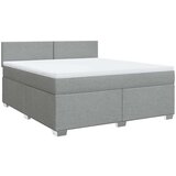 vidaXL Krevet s oprugama i madracem svjetlosivi 180x200 cm od tkanine | shoptok.hr