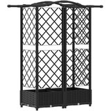  Povišeni krevet s mrežom i krovom Crna 124 x 40 x 126 cm PP | shoptok.hr