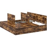 Krevet s prostorom za pohranu Dimljenog hrasta 200x200 cm | shoptok.hr