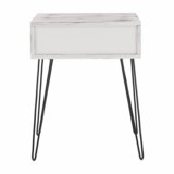 Kondela Odlagalna mizica /nočna omarica, vintage bela / črna, HONEJ | Shoptok.si