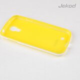 Jekod silikonski ovitek Samsung Galaxy S4 i9500 TPU/T prozorno rumen z okvirjem + Zaščitna folija Cene