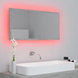  LED kupaonsko ogledalo siva boja betona 90x8,5x37 cm akrilno | shoptok.hr