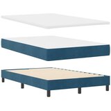  LED Box Spring Krevet Tamno plava 120 x 200 cm Baršun | shoptok.hr