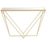 Premier Housewares Pomoćni stol sa staklenom pločom stola u zlatnoj boji 40x120 cm Farran – | shoptok.hr