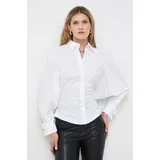 Elisabetta Franchi Bombažna srajca ženska, bela barva