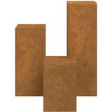 Vanjski Stalak za Biljke Stup 3 kom Weathering Čelik | shoptok.hr
