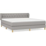  Box spring postelja z vzmetnico svetlo siva 180x200 cm blago, (20790086) | Shoptok.si