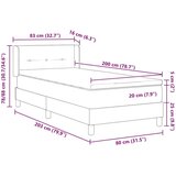  Boxspring krevet s madracem s madracem Crna 80 x 200 cm | shoptok.hr