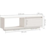 vidaXL TV omarica bela 110x30x33,5 cm trdna borovina | Shoptok.si