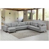 Atelier Del Sofa kristal 3+Corner+3 v2 - light grey light grey corner sofa-bed cene