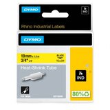 Dymo Rhino Industrial Heat-Shrink Cable Label Tubes | 19 mm x 1.5 m | Black Print on Yellow | for Rhino Label Makers Cijene