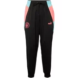 Puma Športne hlače 'MCFC' svetlo modra / roza / črna