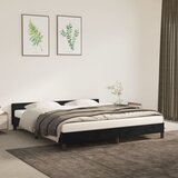 vidaXL Posteljni okvir z vzglavjem črn 180x200 cm žamet Cene