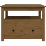  Klubska mizica medeno rjava 71x49x55 cm trdna borovina, (20712393) | Shoptok.si