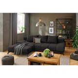 Hom`in KOTNA SEDEŽNA GARNITURA, šenilja antracit | Shoptok.si
