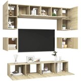  Komplet TV omaric 8-delni sonoma hrast iverna plošča, (20732378) | Shoptok.si