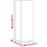  Set TV komoda s policom Zidne Ostalo s pohranom s vratima 10 pcs Staro drvo 30.5 x 30 x 90 cm | shoptok.hr
