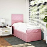 Box spring krevet s madracem ružičasti 90x200 cm baršunasti | shoptok.hr