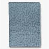 Mette Ditmer Denmark Plavi prekrivač od recikliranog pamuka za krevet za jednu osobu 140x250 cm Trio -