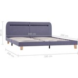  Okvir kreveta s LED bez madraca svjetlosiva tkanina 150x200 cm | shoptok.hr
