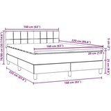Box spring postelja z vzmetnico roza 160x220 cm žamet, (21791779) | Shoptok.si