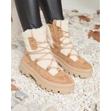 Resti Beige women's trapper boots with sheepskin Getatsa | ePonuda.com