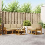  Set vanjskih sofa 6 kom. Prirodna i bež | shoptok.hr