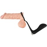 Black Velvets Black Velvet - Silikonski analni vibrator z obročkom za penis (črn) | Shoptok.si