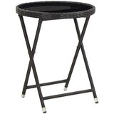 Bistro set za vrt 3 pcs Crna poliratan | shoptok.hr