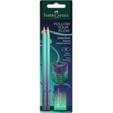 Faber-Castell Faber Castell 118406 Grafitna olovka FC set polyblister Buzzing Blue 2 graf. ol + gumica ( N171 ) Cene
