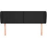  Uzglavlje s ušima crni 147x23x78/88 cm od umjetne kože | shoptok.hr