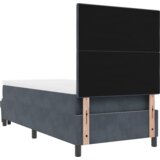 vidaXL Box Spring postelja z ležiščem in klopjo temno siva 80x200 cm žamet | Shoptok.si