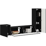  Set TV komoda Zidne 4 pcs Crna Konstruirano drvo | shoptok.hr