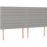 Maison Chic Posteljno vzglavje - Vzglavna omarica 4 kosa svetlo siv 80x5x78/88 cm blago, (22077650) Cene