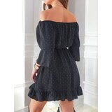 Resti Women's mini dress off-the-shoulder with long sleeves and rhinestones | shoptok.hr